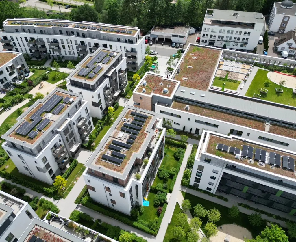 Photovoltaikanlage mit quartiersübergreifender Versorgungsstruktur